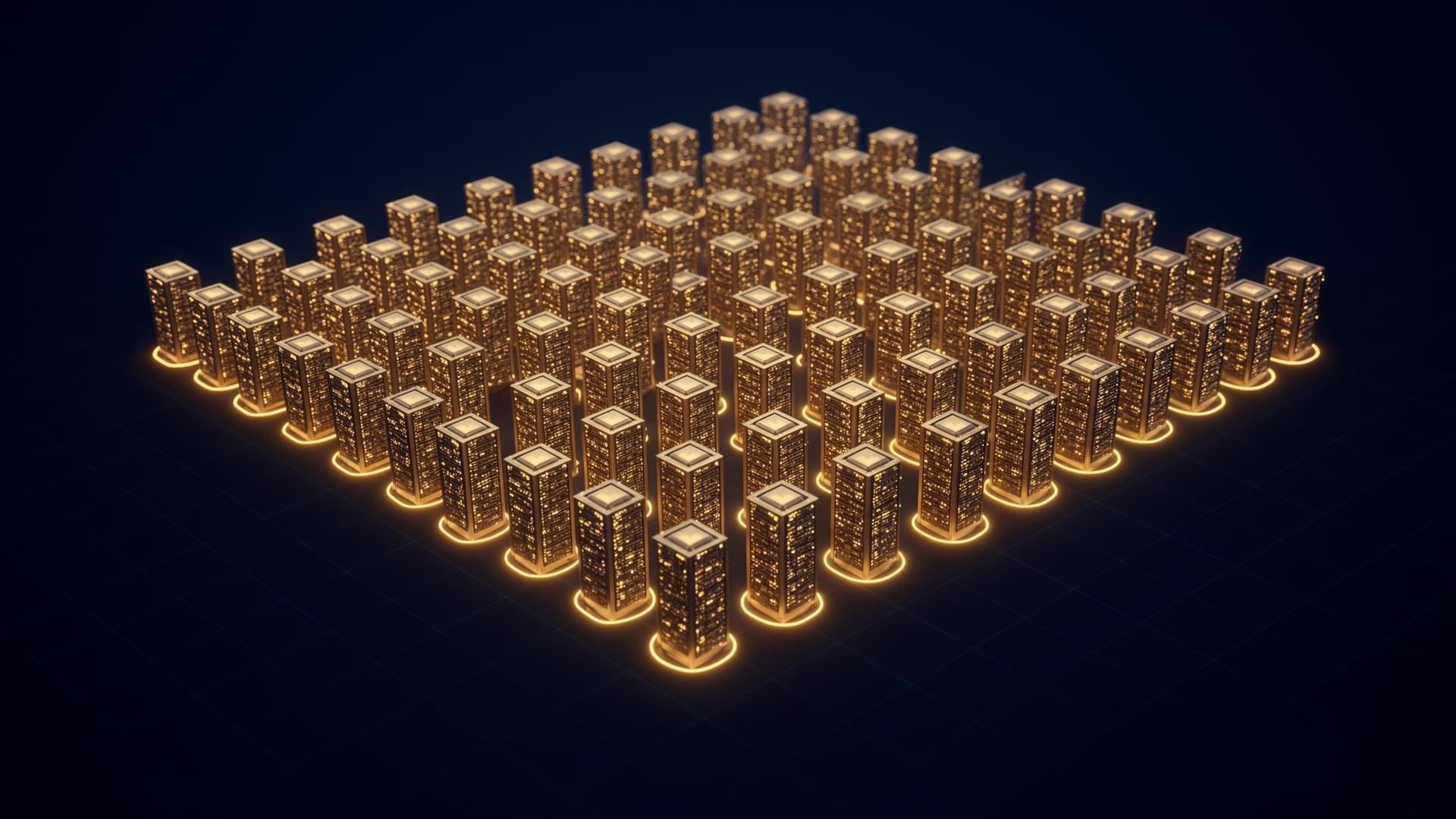 Grid of 1,031 validator nodes